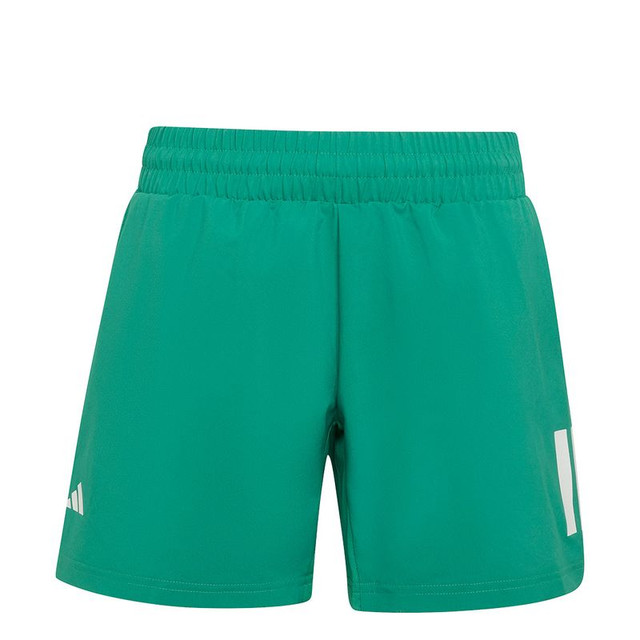 adidas Club 3 Stripe Boys Short - Semi Court Green