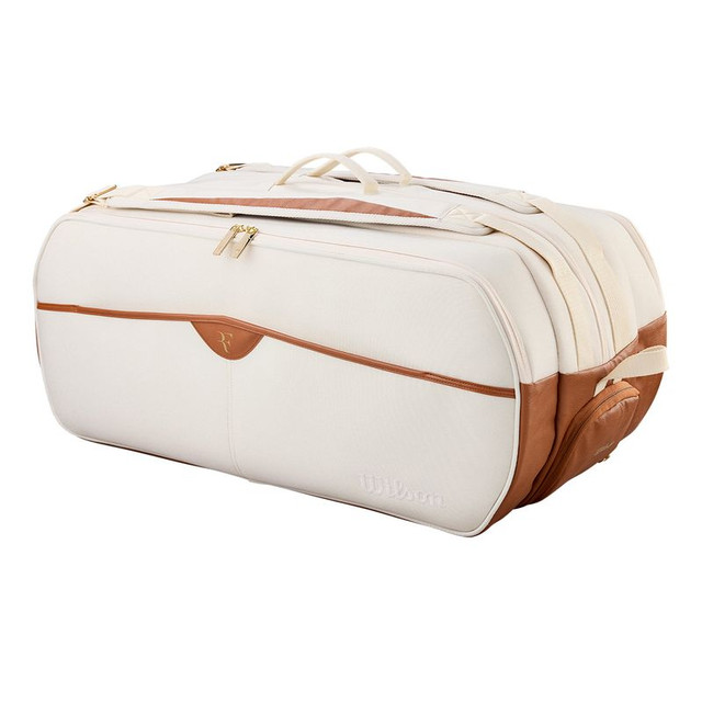 Wilson RF Lawn Collection Tournament 15 Pack Tennis Bag - Cream