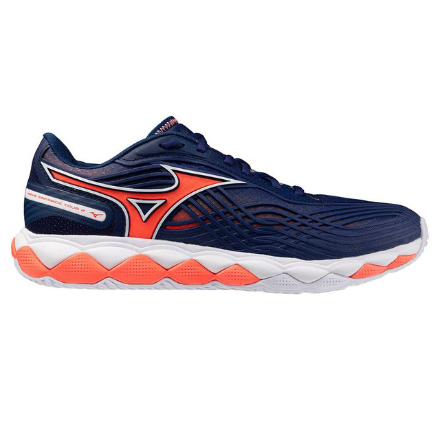 Mizuno Wave Enforce Tour 2 Mens Tennis Shoe - Beacon Blue/White