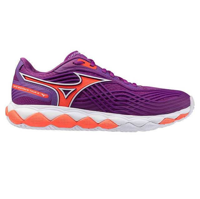 Mizuno Wave Enforce Tour 2 Womens Tennis Shoe - Dahlia/White