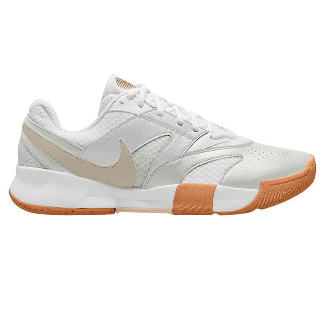 Nike Court Lite 4 Mens Tennis Shoe - White/Lt Orewood Brown/Gum Yellow