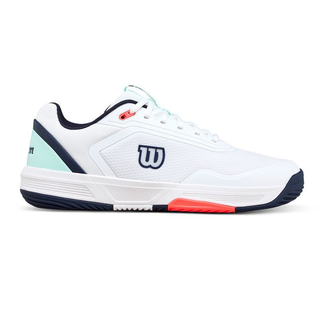 Wilson CourtGlide Mens Padel Shoe - White/Bay/Fiery Coral