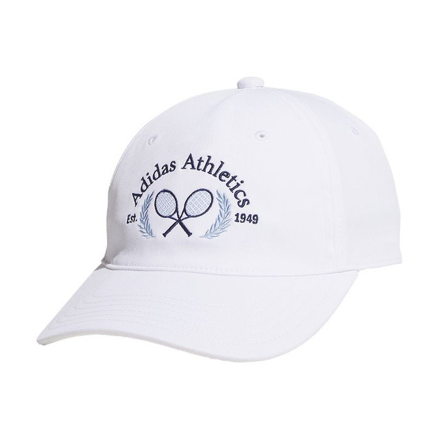 adidas Courtside Womens Strapback Hat - White/Dark Blue/Glow Blue