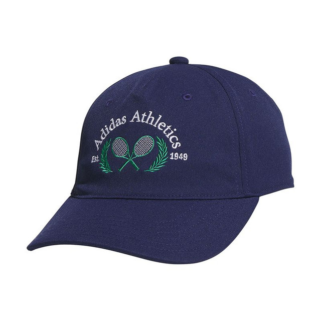 adidas Courtside Womens Strapback Hat - Dark Blue/Court Green/White