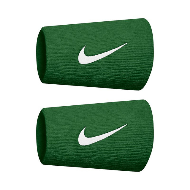 Nike Tennis Premier Doublewide Wristbands - Gorge Green/White
