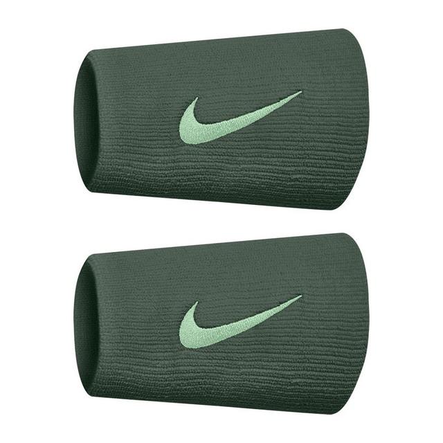 Nike Tennis Premier Doublewide Wristbands - Camo Green/Cucumber Calm