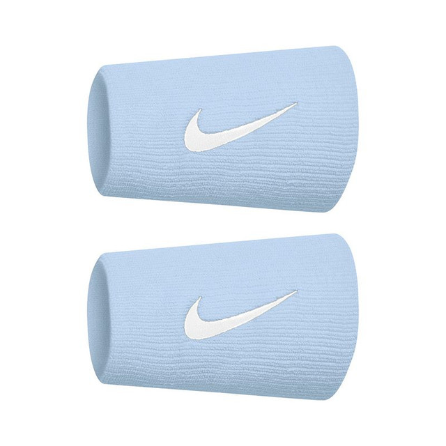 Nike Tennis Premier Doublewide Wristbands - Hydrogen Blue/White