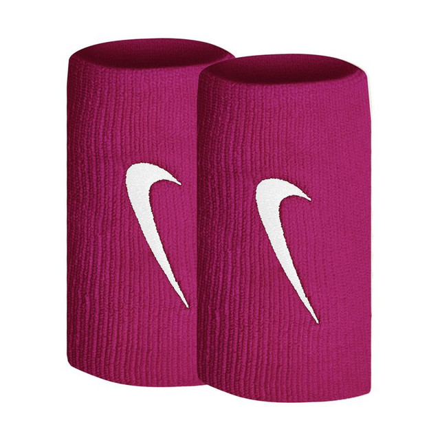 Nike Tennis Premier Doublewide Wristbands - Bright Crimson/Burgundy Ash