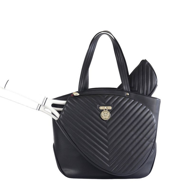 Court Couture Cassanova Chevron Tennis Tote - Onyx