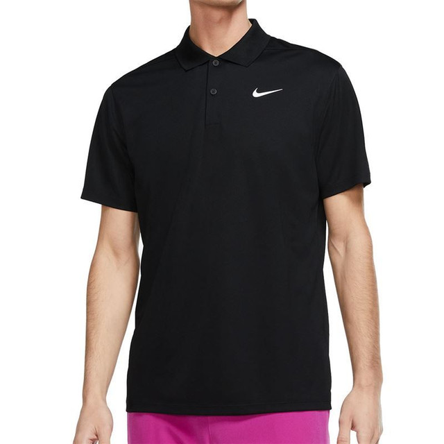 Nike Court Dri FIT Pique Polo - Black/White