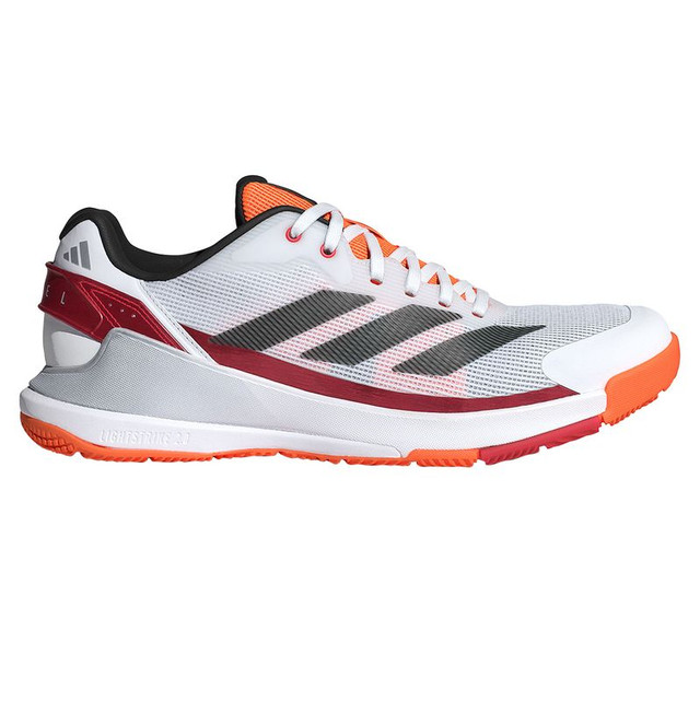 adidas Crazyquick LS Mens Padel Shoe - White/Core Black/Lucid Orange - Final Sale
