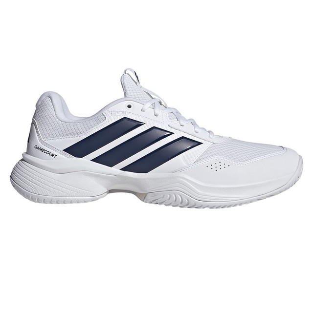 adidas Gamecourt 3 Mens Tennis Shoe - White/Dark Blue/Core Black
