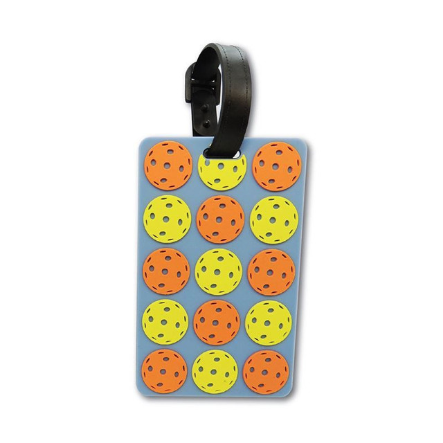 Racquet Inc Bag Tags Pickleball Balls - Orange/Yellow/Grey