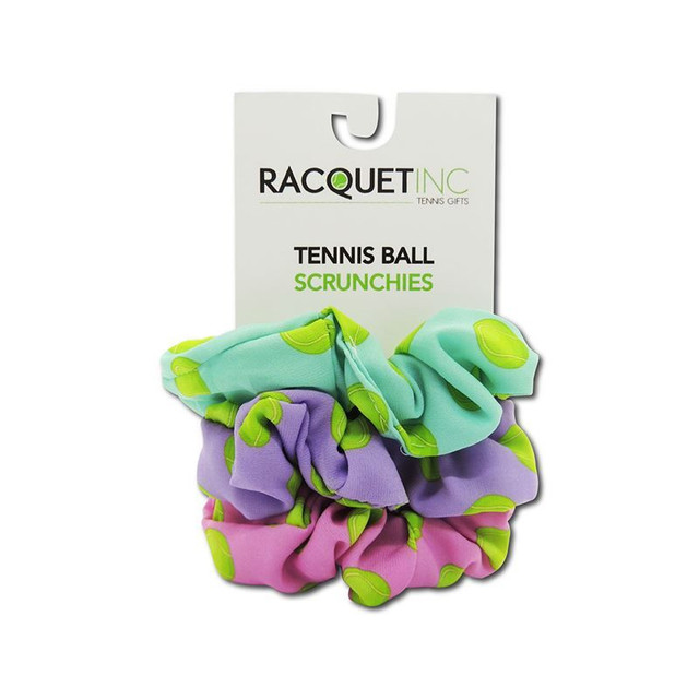 Racquet Inc Tennis Ball Scrunchies - Pink/Blue/Purple