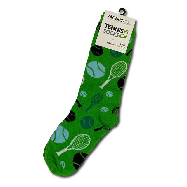 Racquet Inc Novelty Socks - Green/Blue/White
