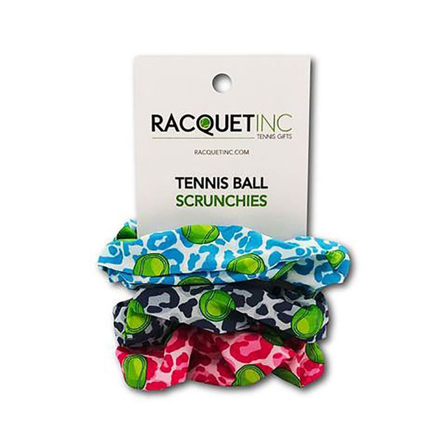Racquet Inc Tennis Ball Scrunchies - Cheetah Blue/Grey/Pink