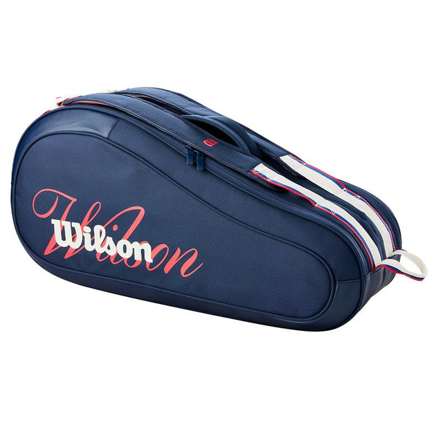 Wilson US Open 6 Pack Tennis Bag - White/Navy