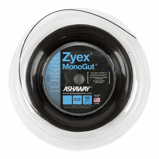 Ashaway Monogut ZX 16G Black REEL (360 ft.) Tennis String