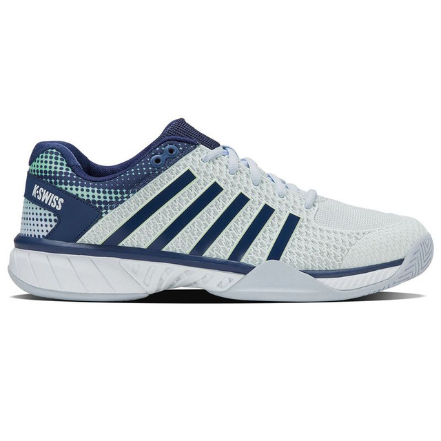 K Swiss Express Light Mens WIDE (2E) Pickleball Shoe - Bit of Blue/Oceana/Patina Green