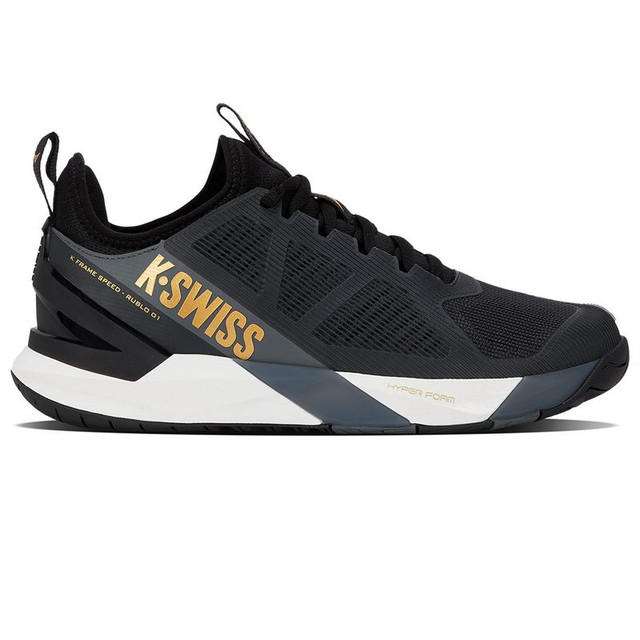 K Swiss K Frame Speed Rublo Mens Tennis Shoe - Moonless Night/Blanc de Blanc/Gold