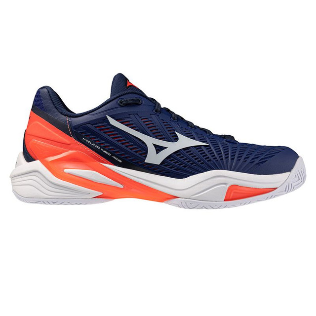 Mizuno Neo Ace Mens Tennis Shoe - White/Insignia Blue