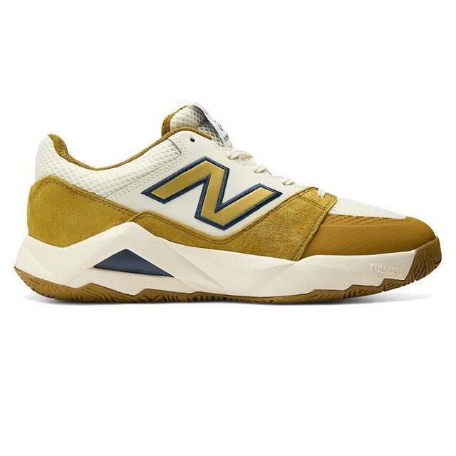 New Balance Coco Delray (D) Mens Tennis Shoe - White/Yellow