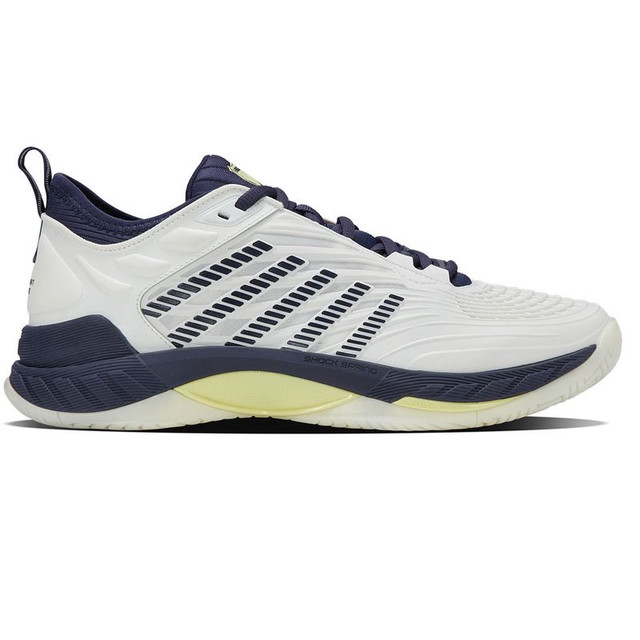 K Swiss Hypercourt Supreme 2 Mens Tennis Shoe - Blanc de Blanc/Naval Academy/Luminary Green