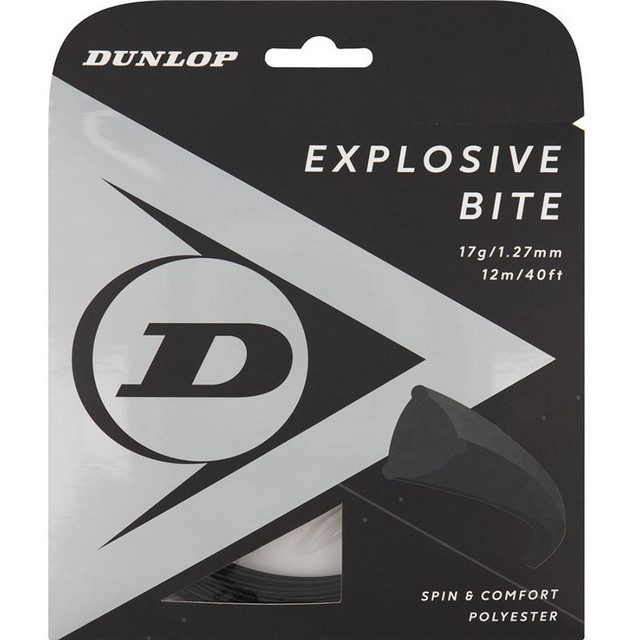 Dunlop Explosive Bite 17g Tennis String - Black