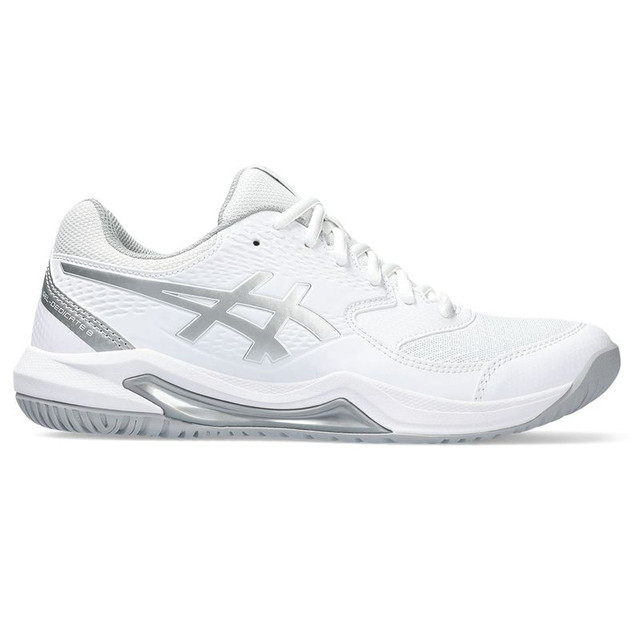 Asics Gel Dedicate 8 Womens Tennis Shoe - White/Pure Silver
