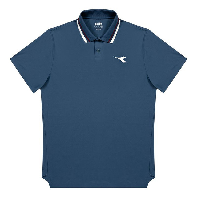 Diadora Icon Short Sleeve Polo - Ensign Blue