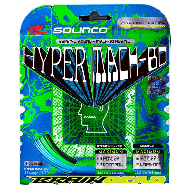 Solinco x Brain Dead *HYBRID* Hyper-G Round 17G - Mach 10 17G Tennis String
