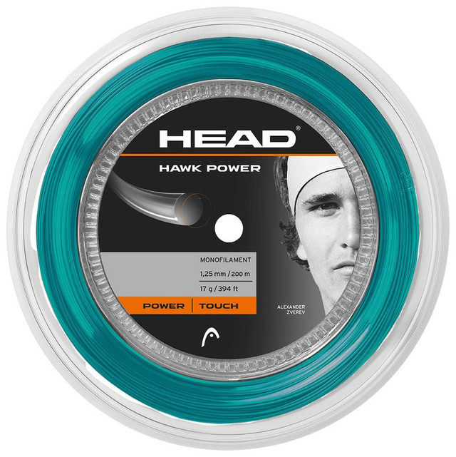 Head Hawk Power 17G Petrol Tennis String REEL