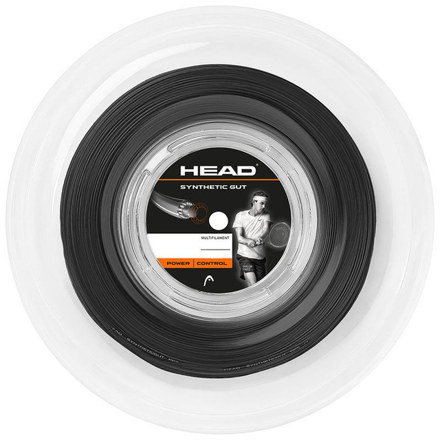 Head Synthetic Gut 17G Black Tennis String REEL