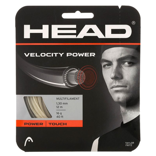 Head Velocity Power 16G Natural Tennis String