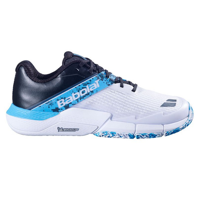Babolat Movea Mens Padel Shoe - White/Cyan Blue