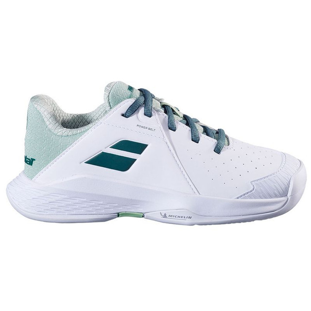Babolat Propulse All Court Wimbledon Junior Tennis Shoe - White/Dark Green