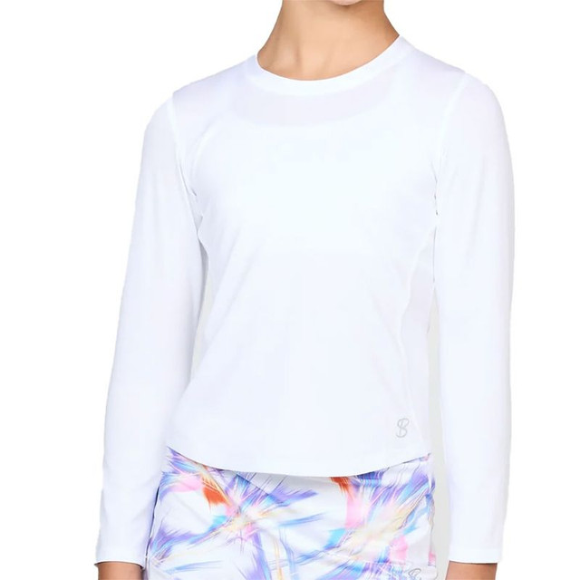 Sofibella UV Colors Girls Long Sleeve Top - White