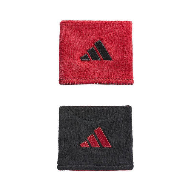 adidas Interval Reversible 2.0 Wristbands - Black/Team Power Red