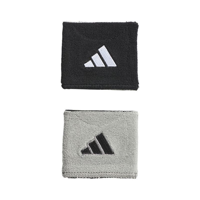 adidas Interval Reversible 2.0 Wristbands - Black/White/Aluminum