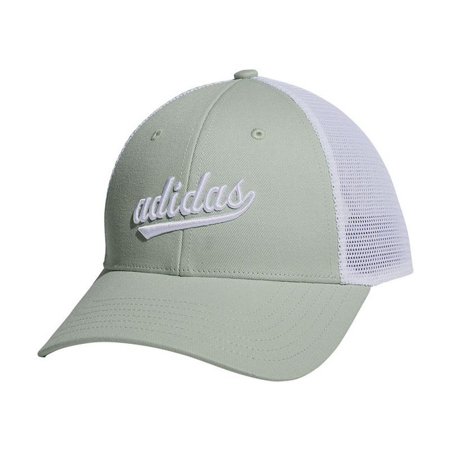 adidas Womens Mesh Trucker Hat - Linen Green/White