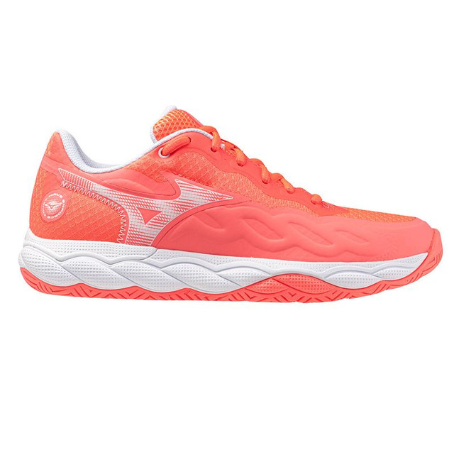 Mizuno Wave Enforce Court Womens Tennis Shoe - Striking Coral/White