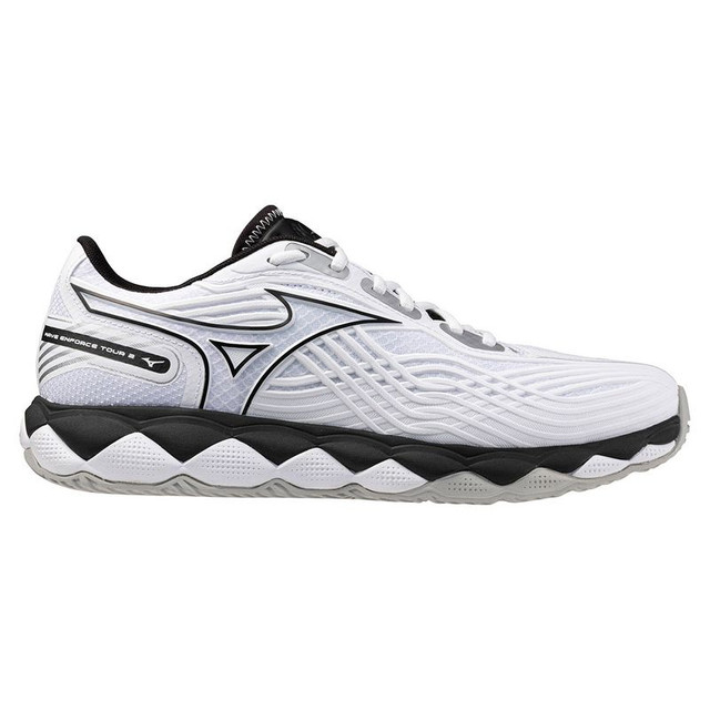 Mizuno Wave Enforce Tour 2 Mens Tennis Shoe - White/Black