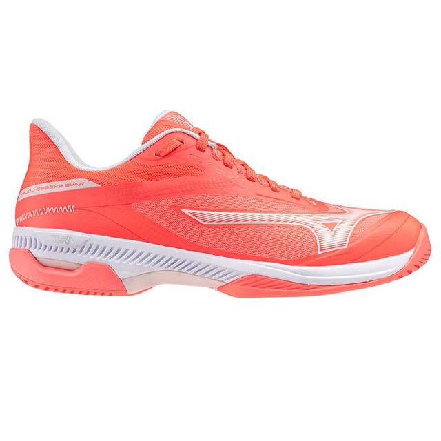 Mizuno Wave Exceed Court Womens Tennis Shoe - Striking Coral/White