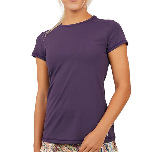 Sofibella UV Colors Short Sleeve Top - Plum