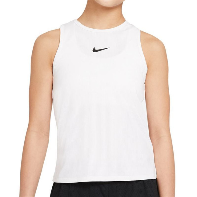 Nike Court Girls Dri Fit Victory Tank - White/Black