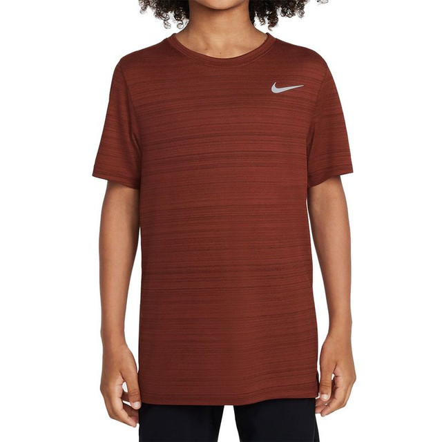 Nike Boys Short Sleeve Miler Crew - Team Red