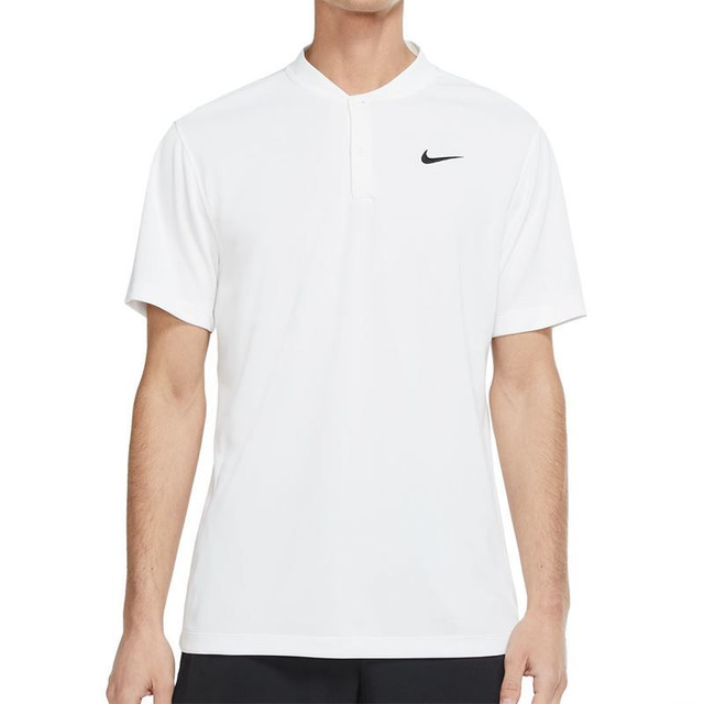 Nike Court Dri FIT Blade Solid Polo - White/Black