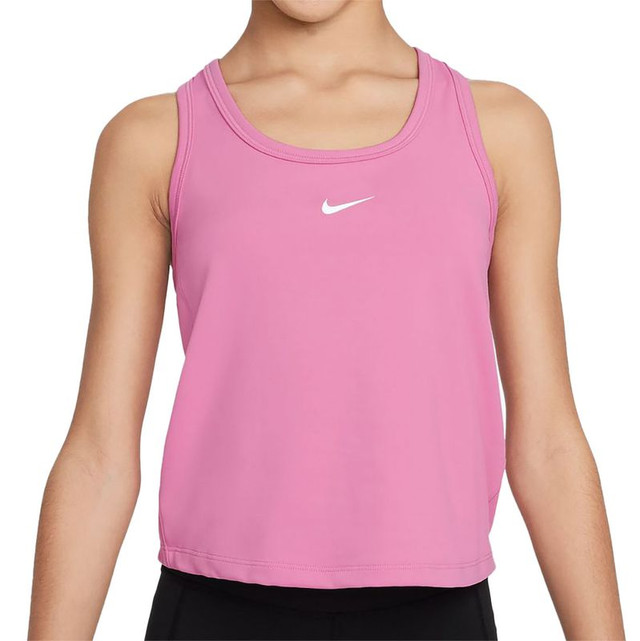 Nike One Girls Tank Top - Magic Flamingo/White