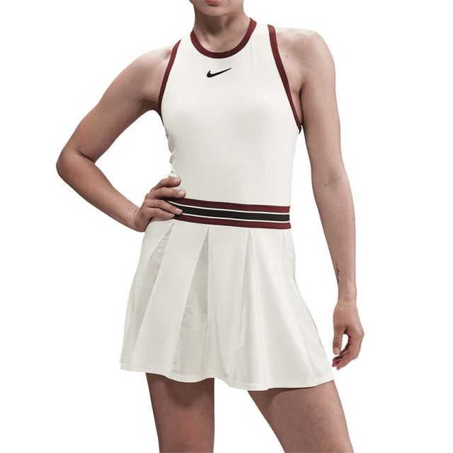 Nike Court Slam Dress - Pale Ivory/Dark Team Red/Black