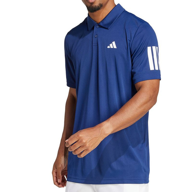 adidas Club 3 Stripe Polo - Dark Blue